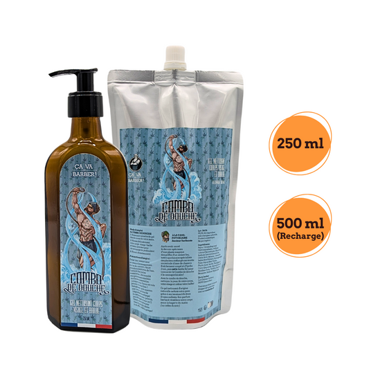 Combo de douche "à la Cannapothicaire" - Nettoyant barbe/visage/corps
