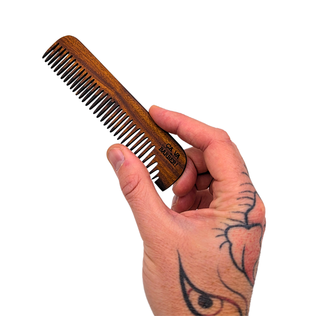 peigne pour barbe et cheveux en bois de palissandre
