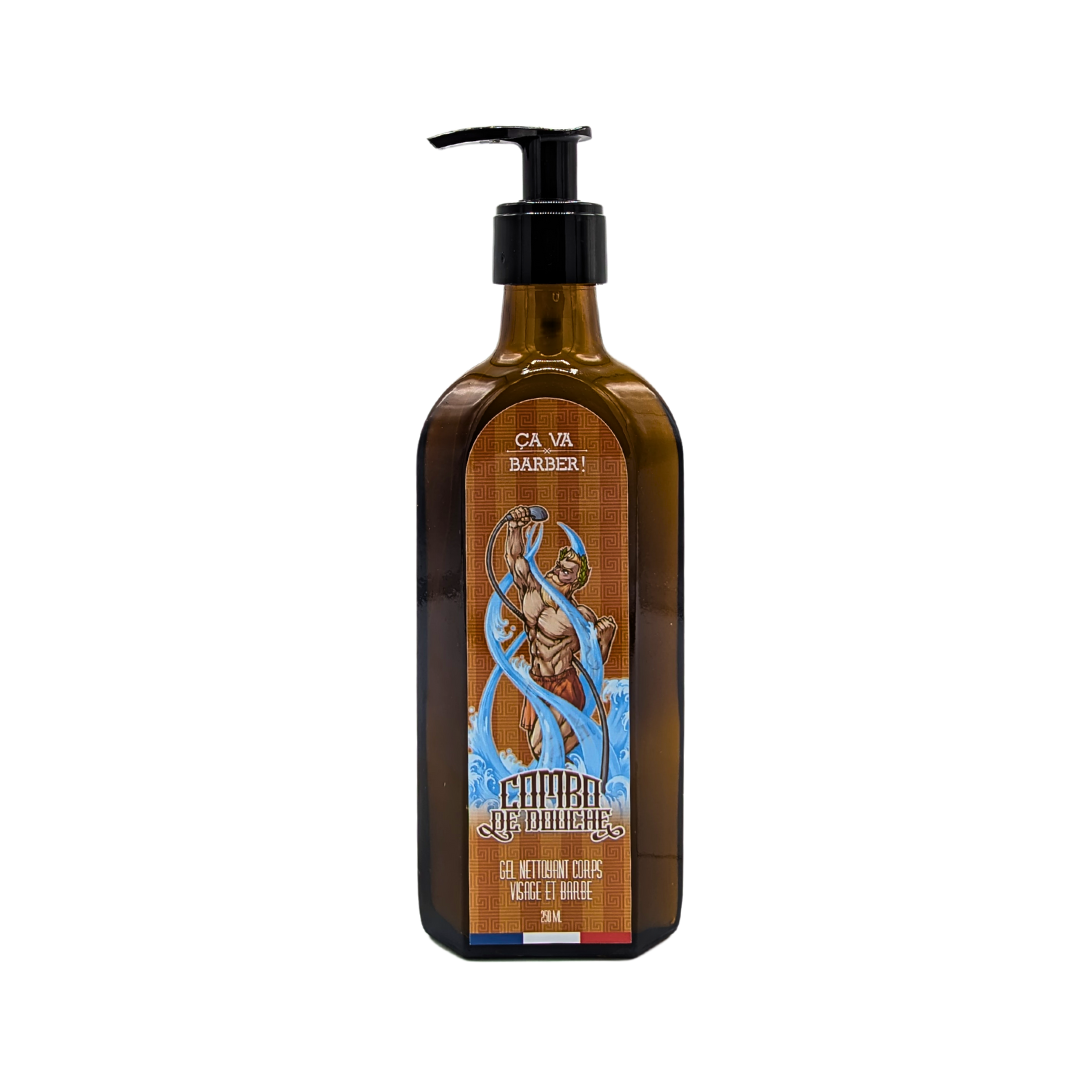 Combo de douche "à la Maximus" - Nettoyant barbe/visage/corps