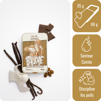Baume à barbe - Senteur Cuir - à l'ancienne