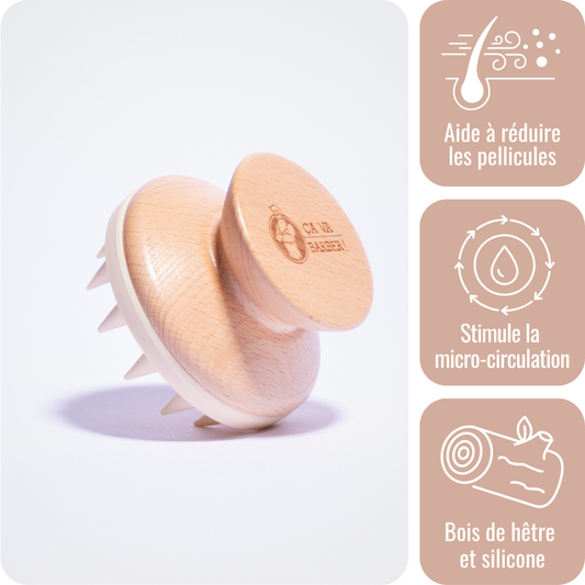 Brosse massante cuir chevelu & barbe
