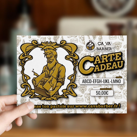 Carte cadeau pour un barbu