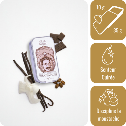 Cire à moustache des champions - Senteur Cuirée