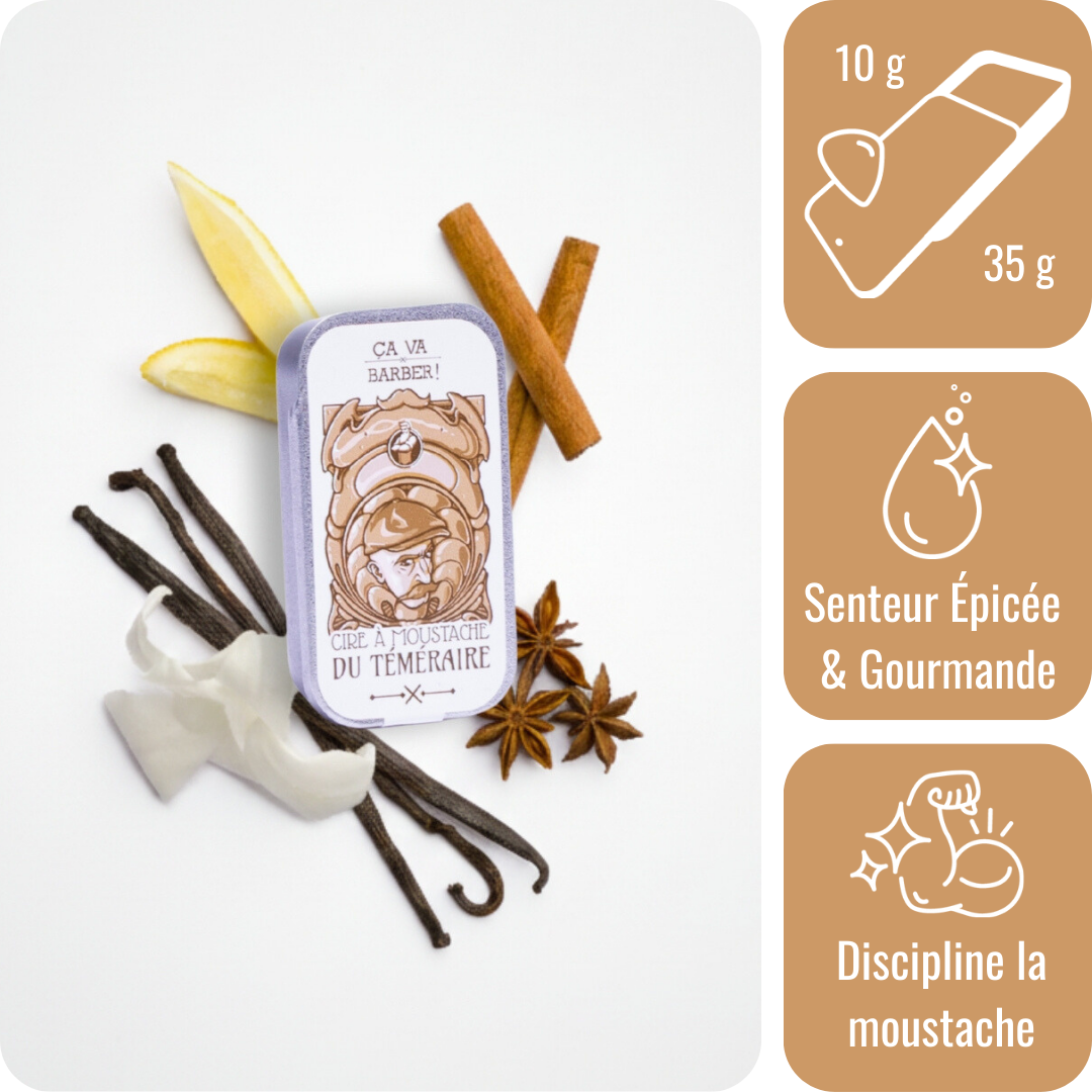 Cire à moustache du Téméraire - Senteur Gourmande
