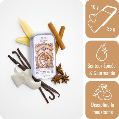 Cire à moustache du Téméraire - Senteur Gourmande