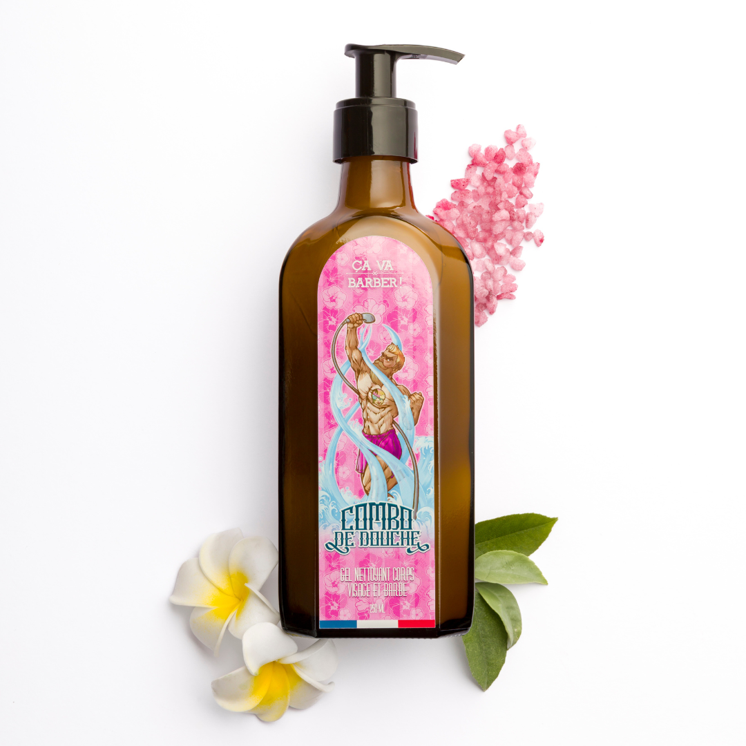 Combo de douche "à la Cool" - Nettoyant barbe/visage/corps