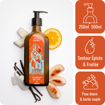 Combo de douche "à la Pirate" - Nettoyant barbe/visage/corps