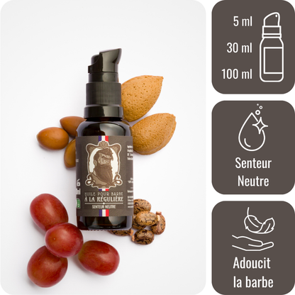 Huile pour barbe - Sans Parfum - à la Régulière