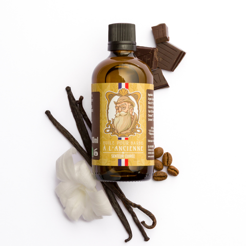 Huile pour barbe - Senteur Cuir - à l'Ancienne