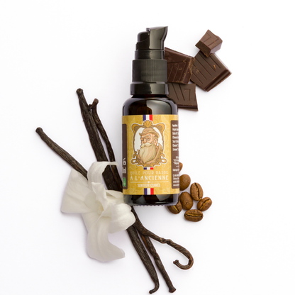 Huile pour barbe - Senteur Cuir - à l'Ancienne