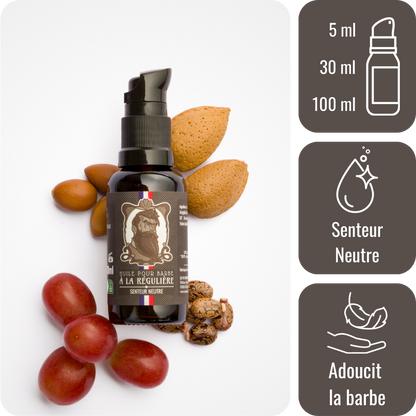 Huile pour barbe - Sans Parfum - à la Régulière