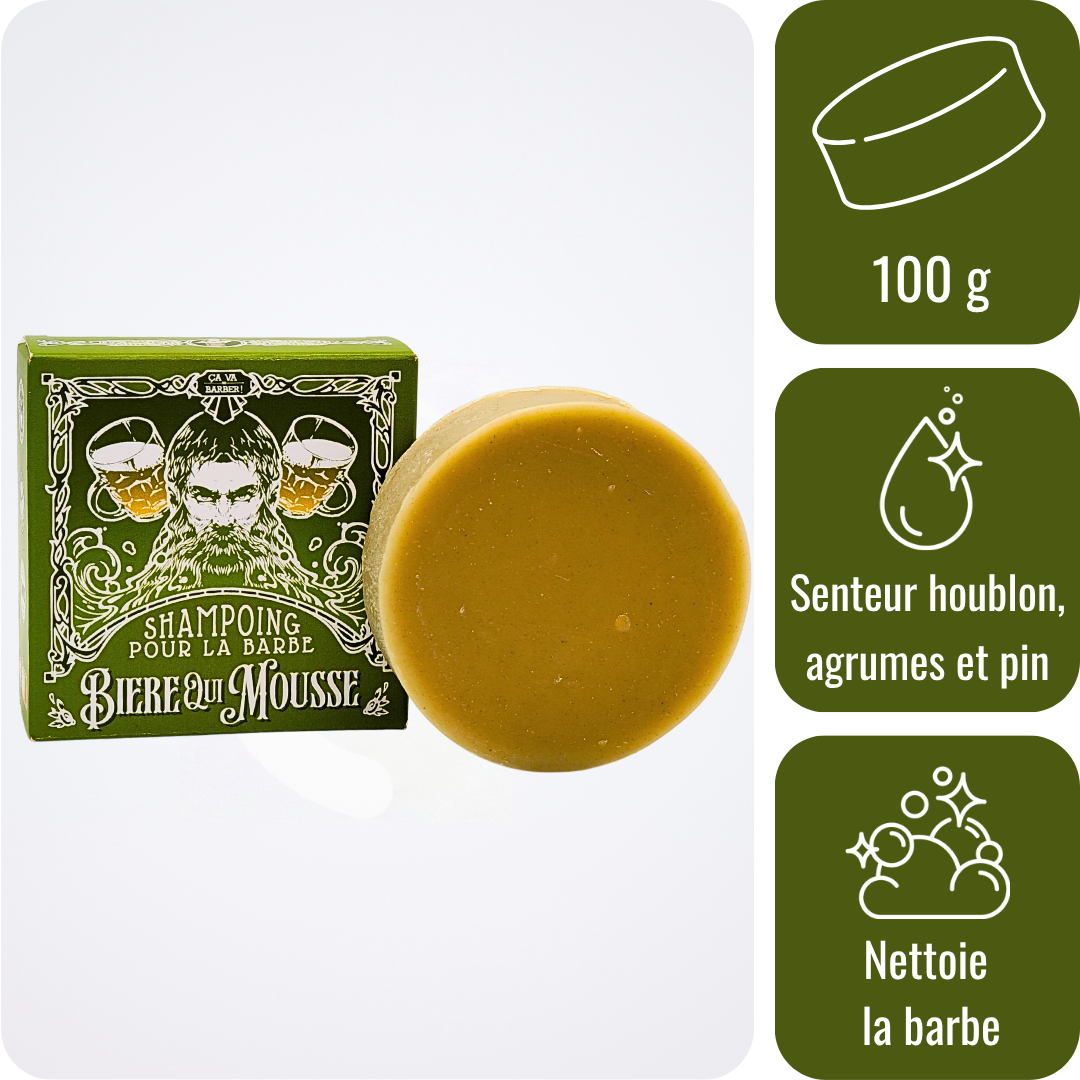 Shampoing solide - Bière qui mousse