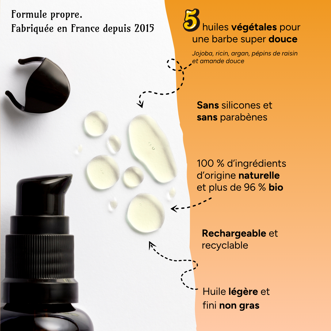 Huile pour barbe - Sans Parfum - à la Régulière