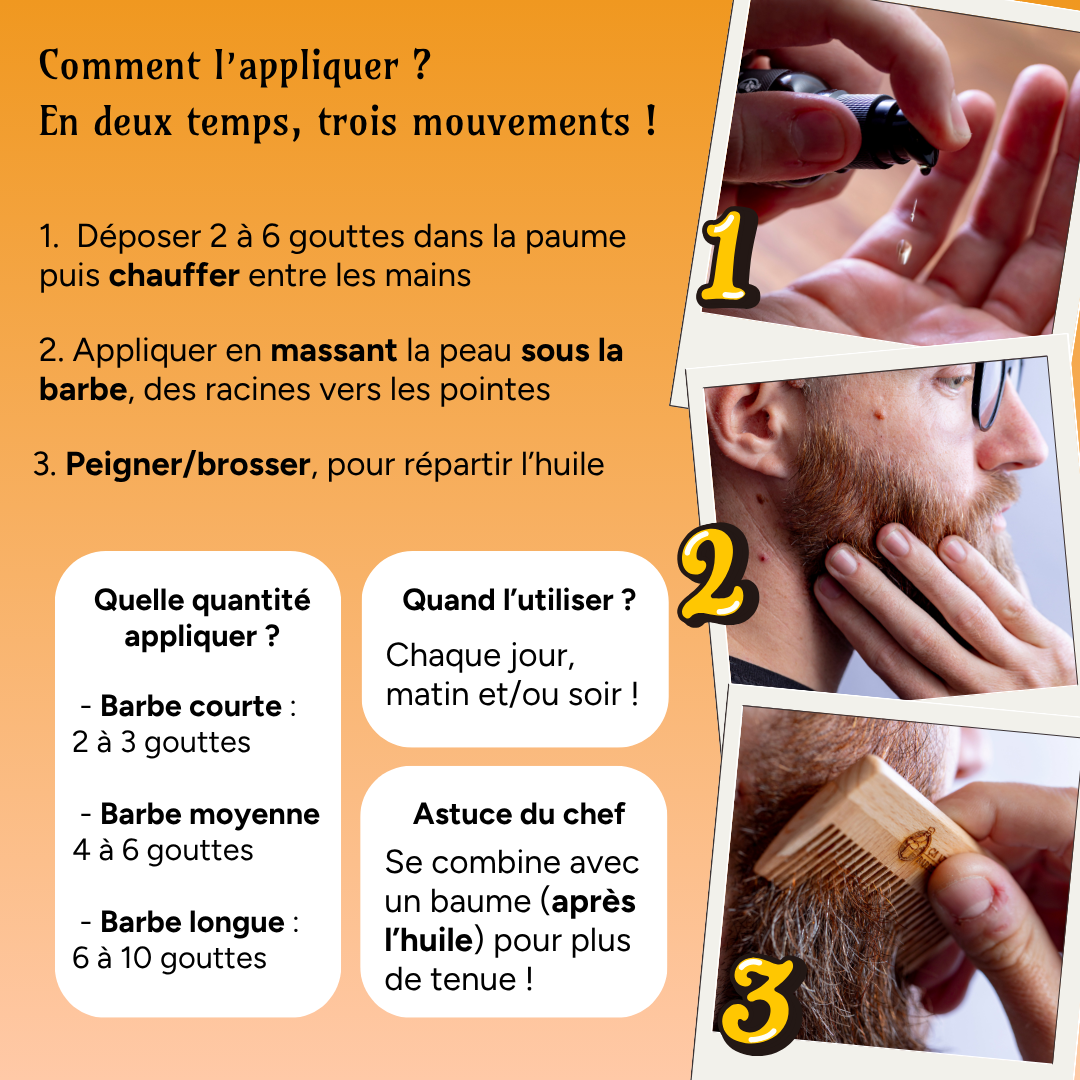 Huile pour barbe - Sans Parfum - à la Régulière