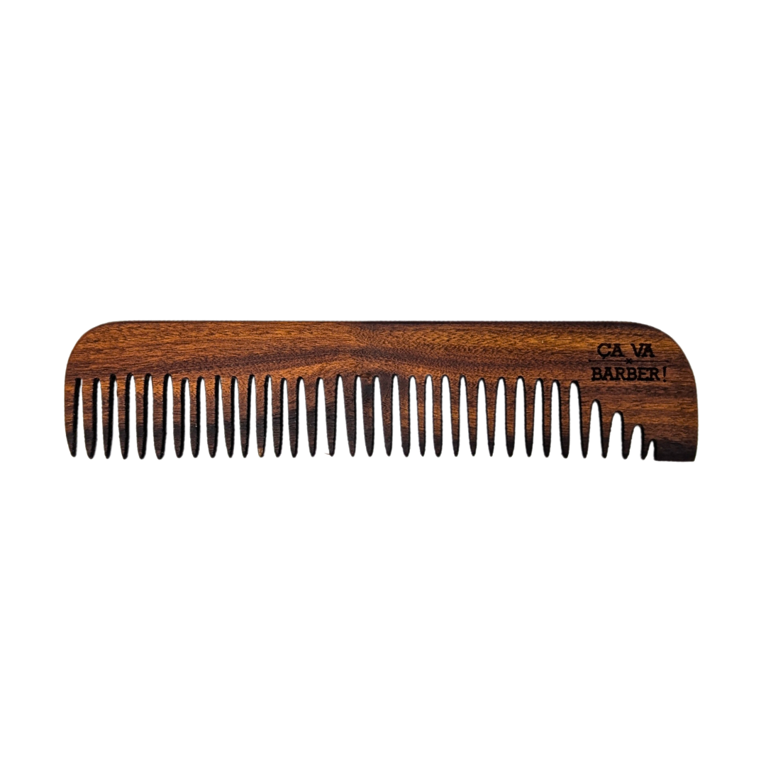 Peigne pour barbe et cheveux en bois de palissandre